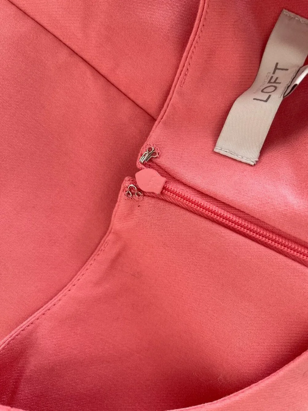 Coral Geometric Cut Out Dress by Loft - Picture 6 of 8